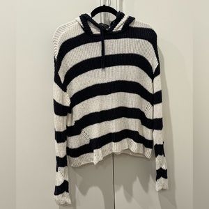 Rag & Bone Striped Knit Hoodie Sweater